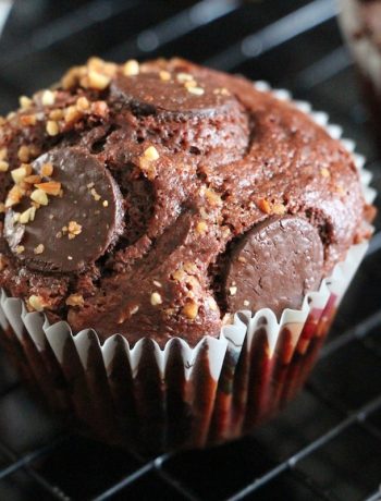 Muffin au chocolat moelleux avec pépites et éclats de noisettes, recette muffins chocolat moelleux