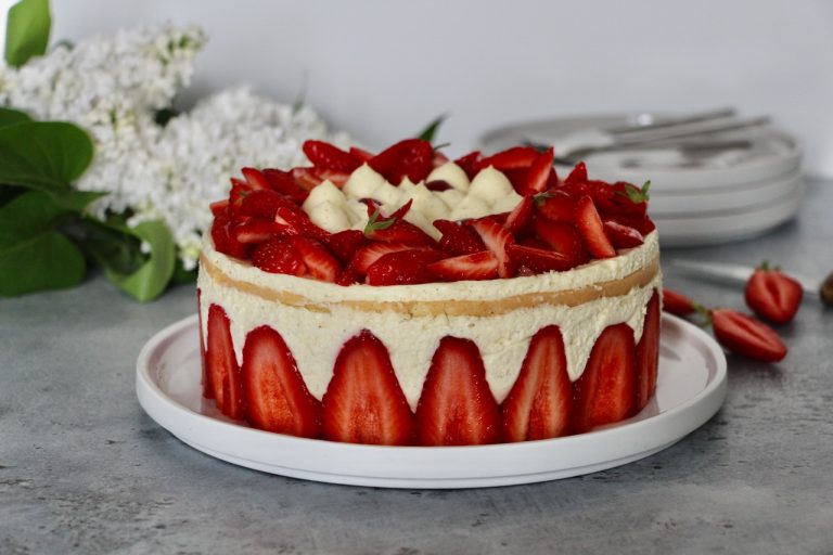 Fraisier with Diplomate Custard
