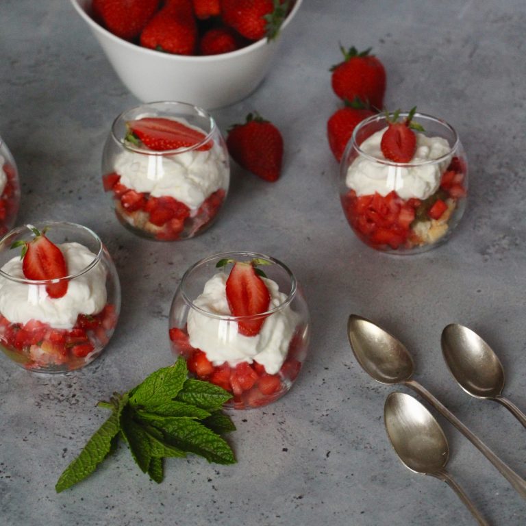The Rhubarb and Strawberry Verrines