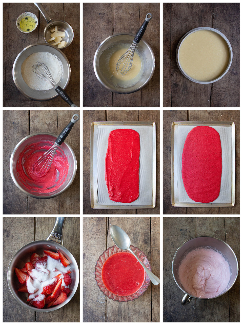 Sliced strawberries, sugared and ready for the strawberry Bavarian cream