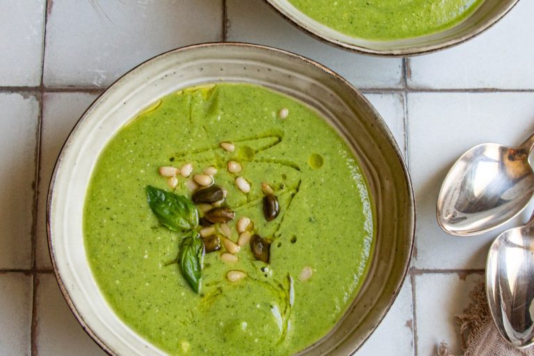 Chilled Zucchini Basil Soup Recipe for Summer