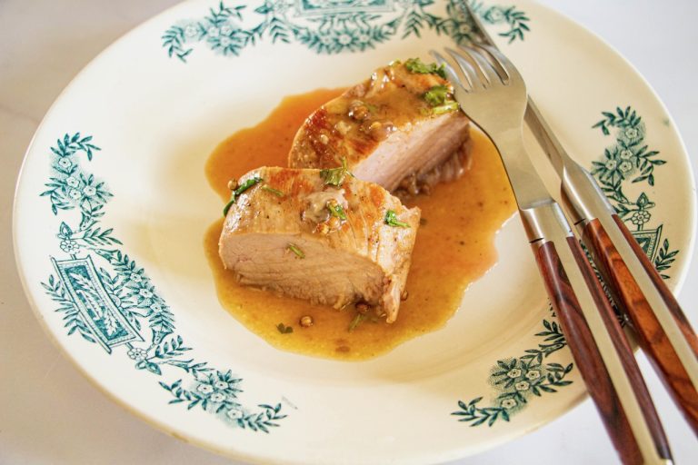 Slow-Cooked Honey and Coriander Pork Tenderloin